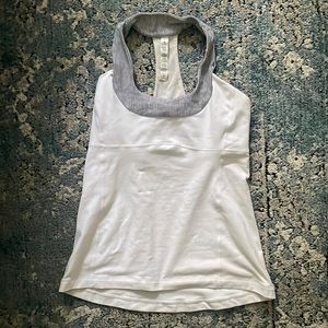 Lulu lemon size 8 white tank top
